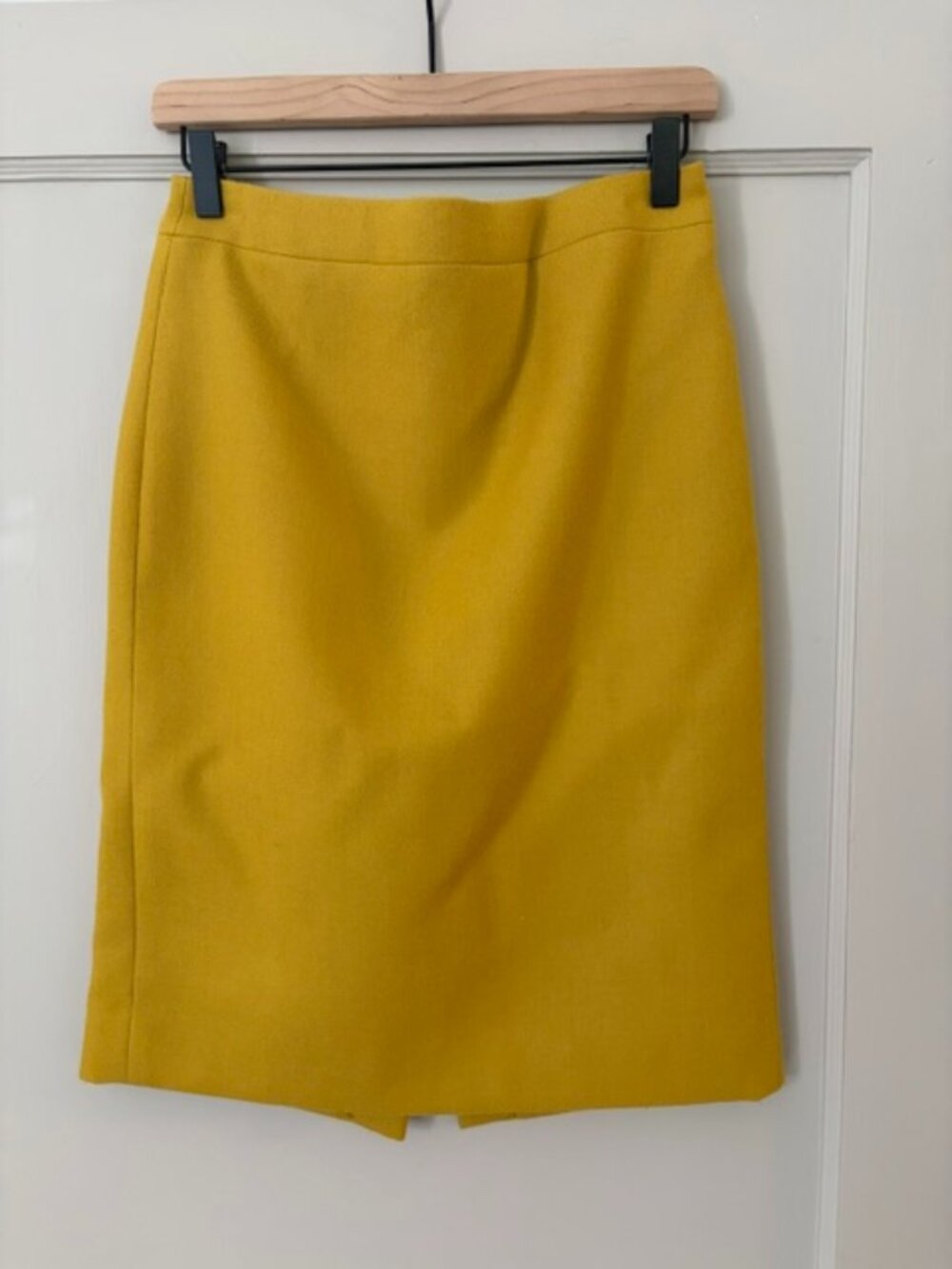 J. Crew No.2 Wool Mustard Pencil Skirt: Size 4